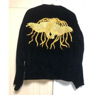 サスクワッチファブリックス(SASQUATCHfabrix.)のSasquatchfabrix★17aw フェニックス刺繍 ベロア ジャケット(ブルゾン)