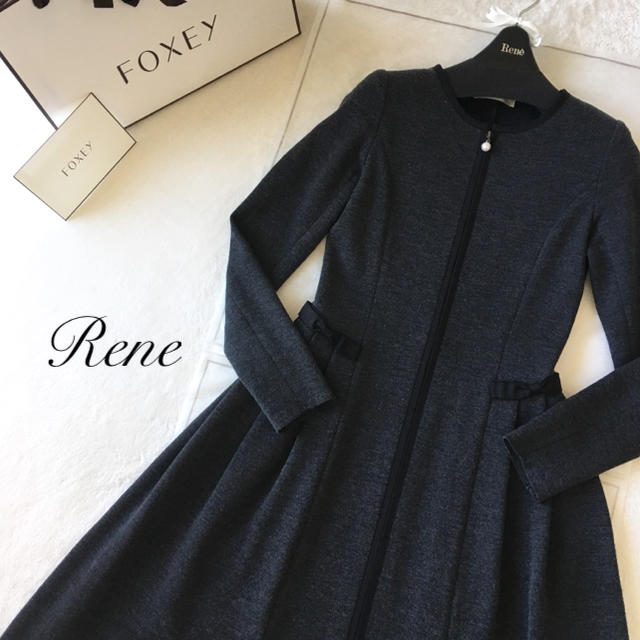 極美品♡Rene ルネ Wジップ ワンピース コート