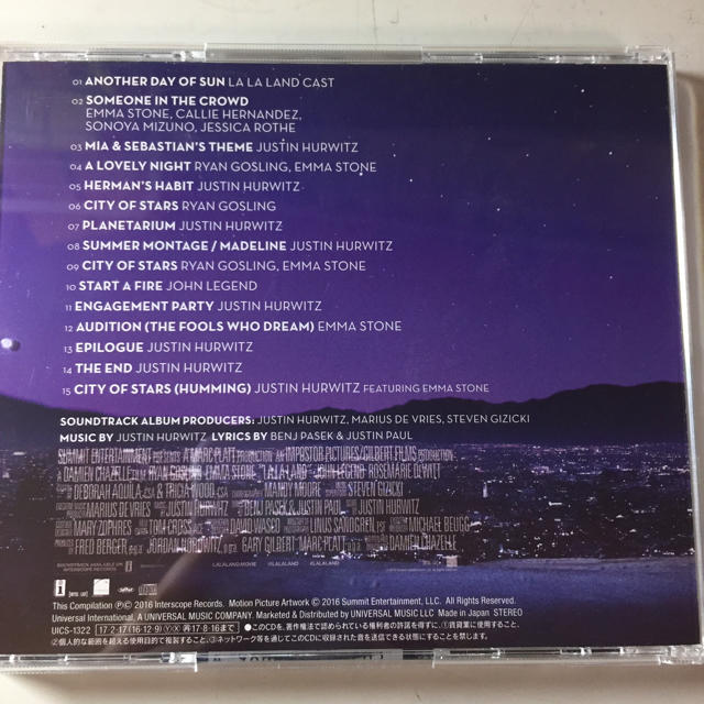 ララランド サントラCD エンタメ/ホビーのCD(映画音楽)の商品写真