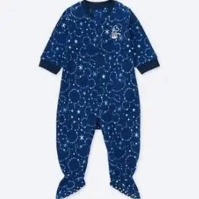 UNIQLO(ユニクロ)のマイクロフリースオールインワン ミッキー キッズ/ベビー/マタニティのベビー服(~85cm)(ロンパース)の商品写真