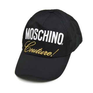 モスキーノ(MOSCHINO)のMOSCHINO モスキーノ TEEN ブラックキャップ 帽子(キャップ)