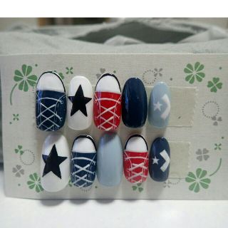 ネイルチップ　ネイル　コンバース　CONVERSE　ハンドメイド