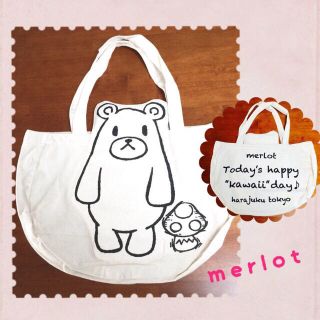 メルロー(merlot)のトートバッグ ベージュホワイト(トートバッグ)