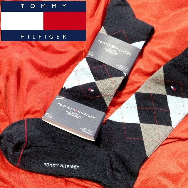 TOMMY HILFIGER(トミーヒルフィガー)の欧米限定品 新品未使用 定価$19.0 TOMMY HILFIGER 靴下 メンズのレッグウェア(ソックス)の商品写真