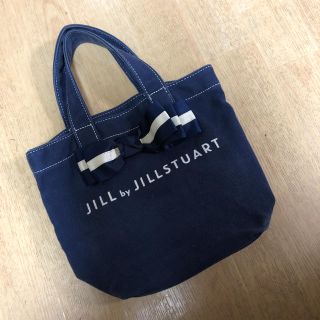 ジルバイジルスチュアート(JILL by JILLSTUART)のジルスチュアート✩キャンバス トートバッグ ミニ ネイビー(トートバッグ)