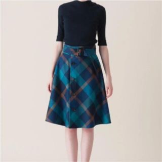 バーバリーブルーレーベル(BURBERRY BLUE LABEL)のブルーレーベルクレストブリッジ リバーシブルスカート(ひざ丈スカート)