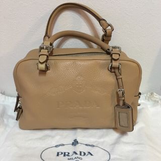 プラダ(PRADA)のエリ様専用☆  PRADAバッグ正規品✨春コーデに❣️ベージュカラー✨美品✨(ボストンバッグ)