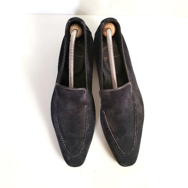 Santoni(サントーニ)のSANTONI サントーニ ローファー ネイビー スエード 最高級 イタリー製 メンズの靴/シューズ(スリッポン/モカシン)の商品写真