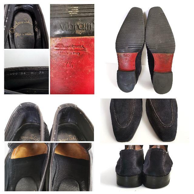 Santoni(サントーニ)のSANTONI サントーニ ローファー ネイビー スエード 最高級 イタリー製 メンズの靴/シューズ(スリッポン/モカシン)の商品写真