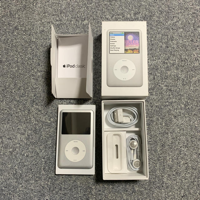 生産完了商品 iPod classic 160GB シルバー (ケース・フィルム付)【未