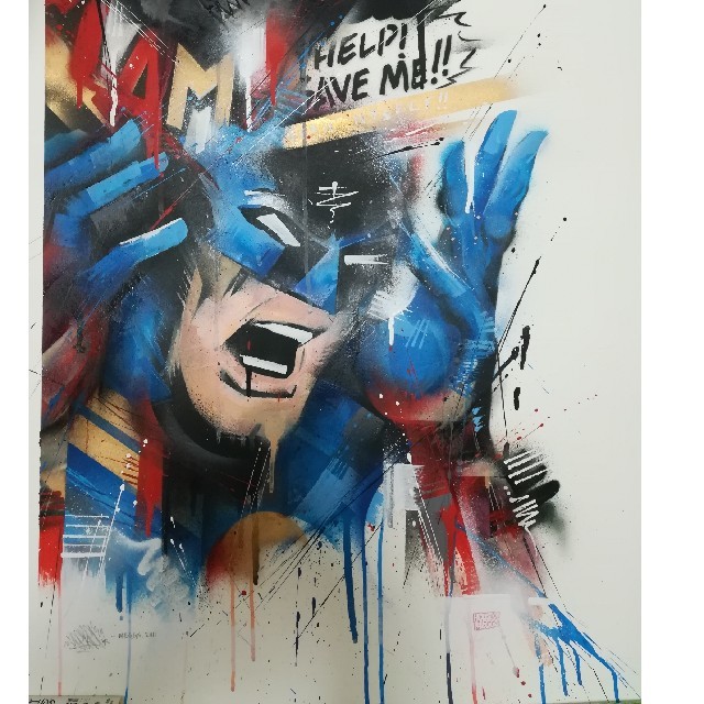 最新コレックション meggs メグス 直筆 オリジナル ステンシル 絵画+
