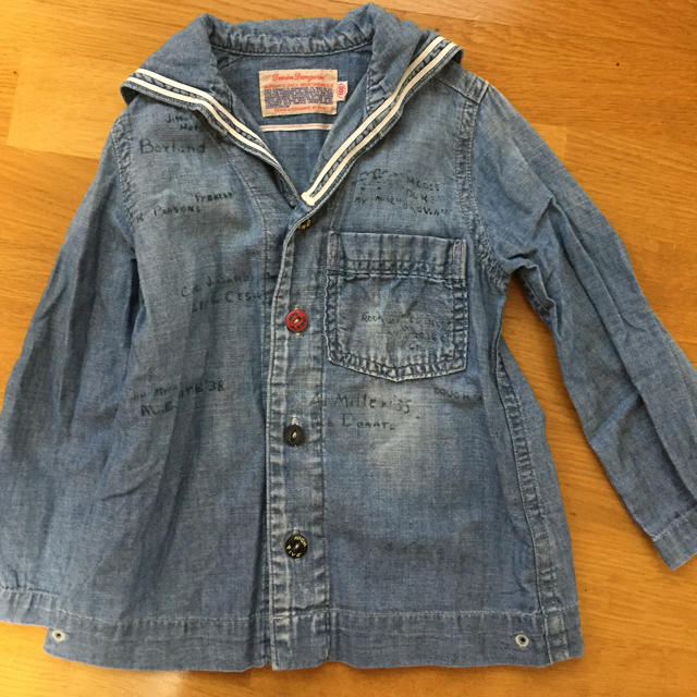 DENIM DUNGAREE(デニムダンガリー)のdenim dungaree セーラーカラーシャツ 100cm キッズ/ベビー/マタニティのキッズ服男の子用(90cm~)(ブラウス)の商品写真