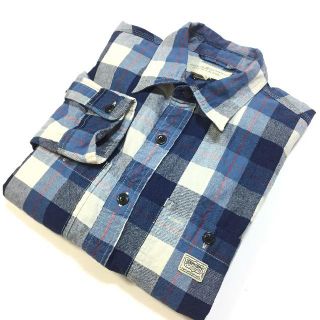 デニムアンドサプライラルフローレン(Denim & Supply Ralph Lauren)の美品　デニム&サプライ　ラルフローレン　チェック　長袖シャツ　US Sサイズ(シャツ)