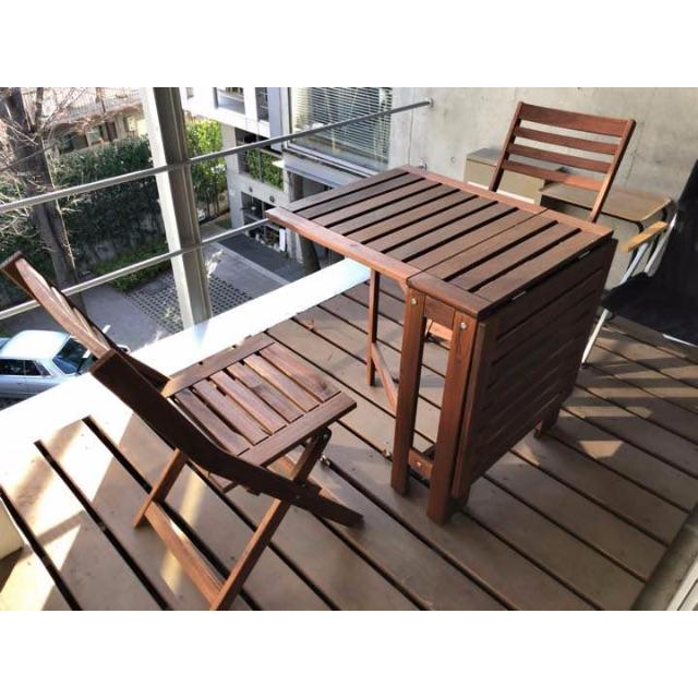 IKEA - 【中古】IKEA APPLARO ガーデニングテーブル 折りたたみ式の