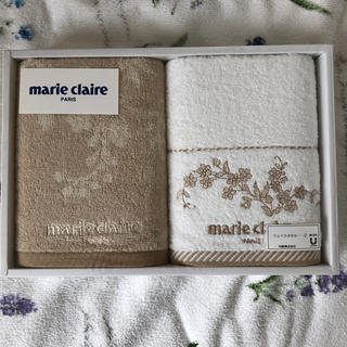 マリクレール(Marie Claire)のフェイスタオル2枚セット marie claire(タオル/バス用品)