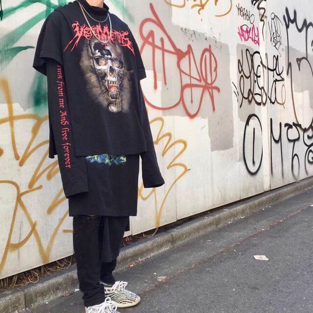 vetements スカルレイヤードドレス