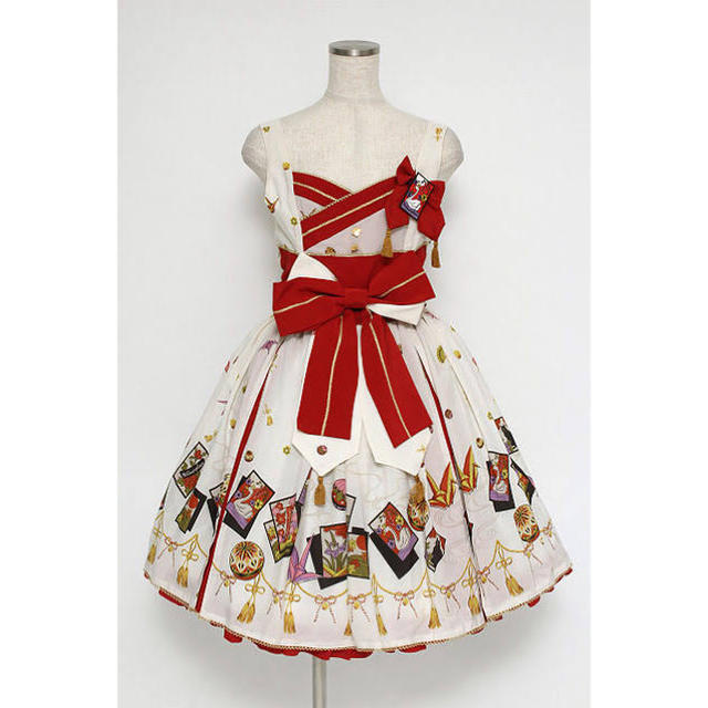 新品未開封★メタモルフォーゼ★こい恋花かるた★白JSK+白オーバーニー+バレッタ