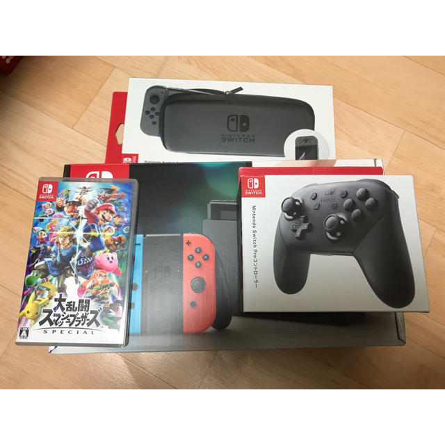 込) Nintendo Switch プロコン　スマブラ　セット