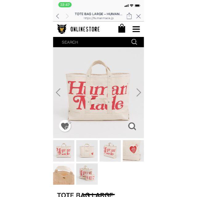 girls don't cry humanmade tote bagガールズドンメンズ