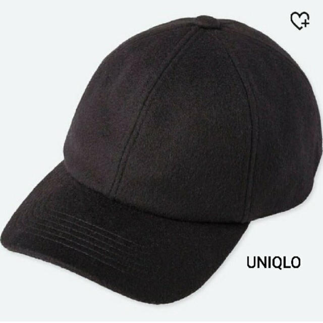 UNIQLO(ユニクロ)のUNIQLO ウールカシミヤキャップ 黒 タグ付き未使用品 レディースの帽子(キャップ)の商品写真