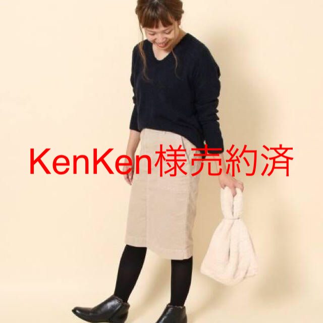 coen(コーエン)の【coen】ベロア タイトスカート レディースのスカート(ひざ丈スカート)の商品写真