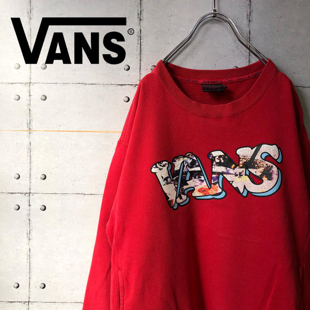 【激レア】 VANS バンズ デカロゴ バックプリント スウェット トレーナー | フリマアプリ ラクマ