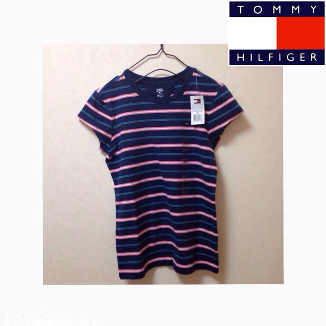 TOMMY HILFIGER(トミーヒルフィガー)のタグ付き 輸入品 tommy ボーダーT レディースのトップス(Tシャツ(半袖/袖なし))の商品写真