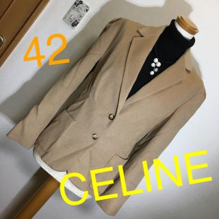 セリーヌ(celine)のセリーヌ キャメル100％ ダブルジャケット 42 美品(テーラードジャケット)