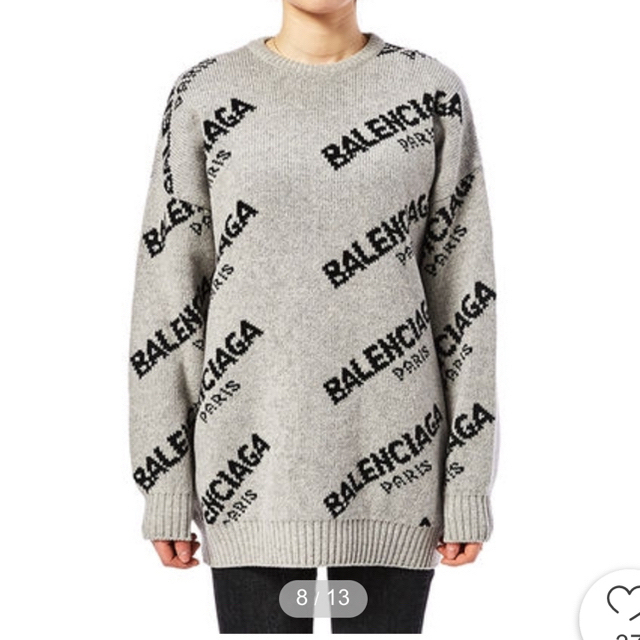 Balenciaga(バレンシアガ)のBALENCIAGA ロゴニット グレー レディースのトップス(ニット/セーター)の商品写真