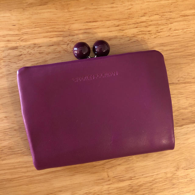 CHARLES JOURDAN(シャルルジョルダン)のシャルルジョルダン  飴玉がま口 折りたたみ財布 紫 レディースのファッション小物(財布)の商品写真