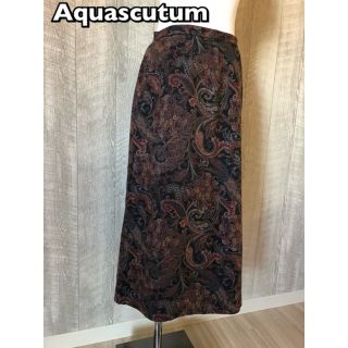 アクアスキュータム(AQUA SCUTUM)のAQUASCUTUM スカート ペイズリー シルク混(ひざ丈スカート)