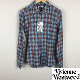 ヴィヴィアンウエストウッド(Vivienne Westwood)の新品 ヴィヴィアンウエストウッドマン 長袖シャツ チェック サイズ44 タグ付(シャツ)