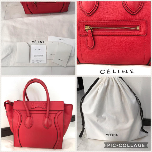 2022A/W新作☆送料無料】 celine - セリーヌラゲージ 赤 レッド 美品