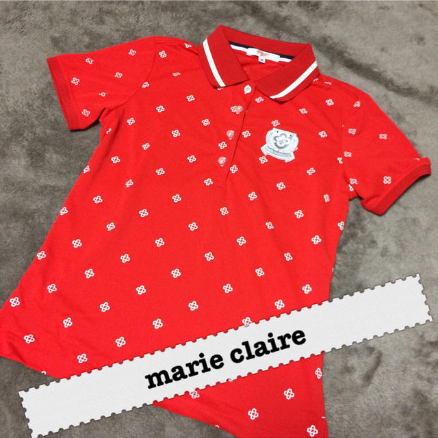 Marie Claire(マリクレール)のmarie claire★ポロシャツ★赤 レディースのトップス(ポロシャツ)の商品写真