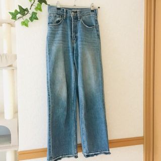 マウジー(moussy)のmoussy カットオフ ハイウエスト ストレートデニム(デニム/ジーンズ)