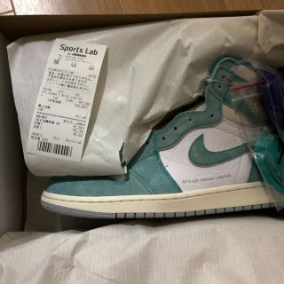 ナイキ(NIKE)の込28 air Jordan 1 retro ターボグリーン(スニーカー)