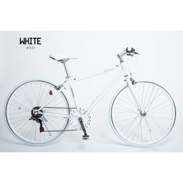 新品★送料無料　クロスバイク　シマノ6段ギア　700×28c　ホワイト スポーツ/アウトドアの自転車(自転車本体)の商品写真