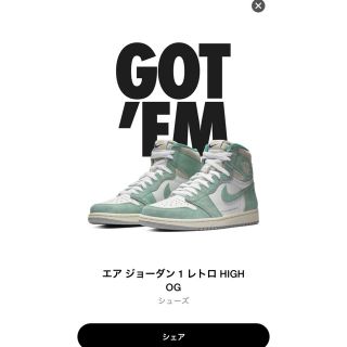 ナイキ(NIKE)のAir Jordan 1 Retro High OG ”Turbo Green”(スニーカー)