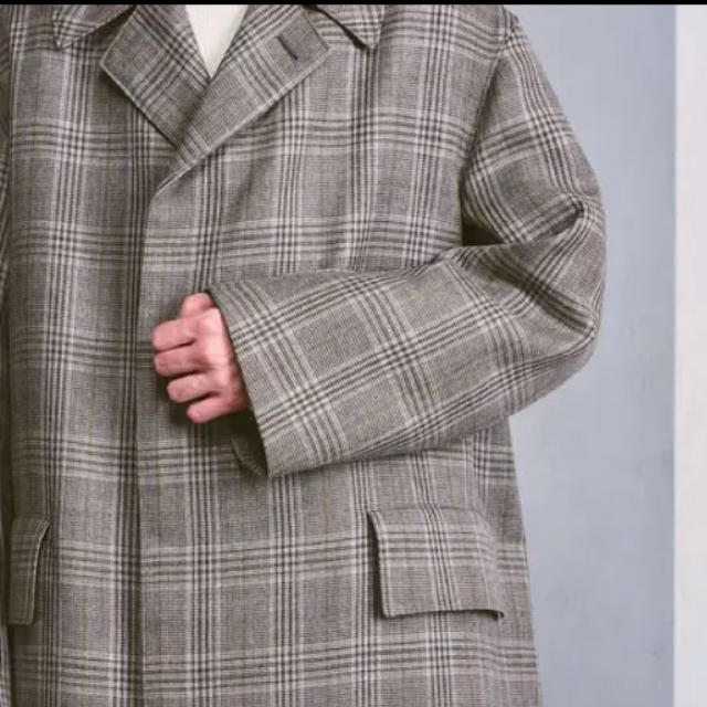 auralee 17aw double face check long coat