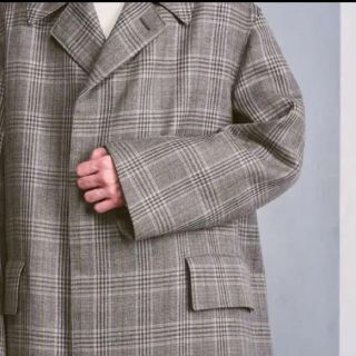 COMOLI - AURALEE 17aw DOUBLE FACE CHECK LONG COATの通販 by オレオ