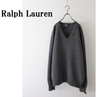 ポロラルフローレン(POLO RALPH LAUREN)のポロラルフローレン　ニット　Vネック　ワンポイント　古着　(ニット/セーター)