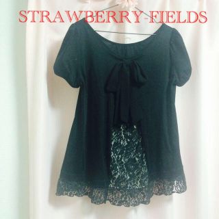 ストロベリーフィールズ(STRAWBERRY-FIELDS)のストフィー♡バックレーストップス♡綿(Tシャツ(半袖/袖なし))