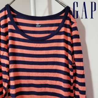 ギャップ(GAP)のGAP ボーダー七分袖 カットソー Lサイズ supersoft(Tシャツ/カットソー(七分/長袖))