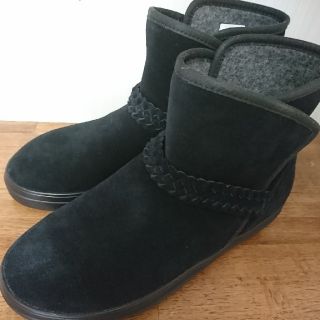 クロックス(crocs)のクロックス ブーツ 黒 w9 25cm  スエード(ブーツ)