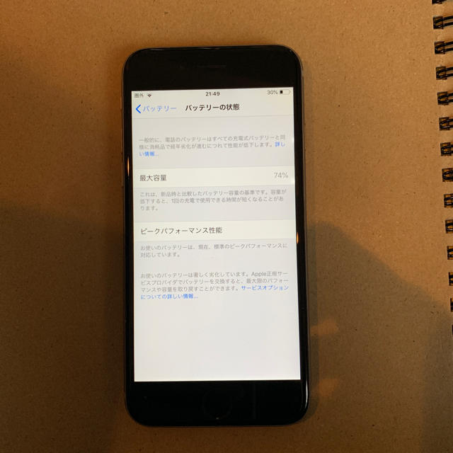 Apple(アップル)のiPhone6s 中古 動作確認済み スマホ/家電/カメラのスマートフォン/携帯電話(スマートフォン本体)の商品写真