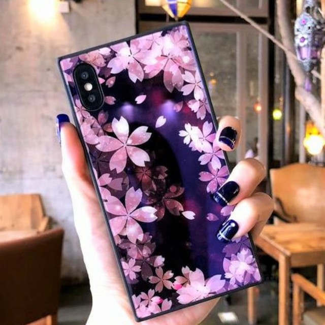 Iphonexmaxケース名前入り,♡かわいい♡サクラ柄iPhoneケースの通販byすなふきん'sshop｜ラクマ