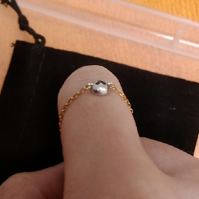 agete(アガット)の18K　チェーンリング　バイオレットサファイア レディースのアクセサリー(リング(指輪))の商品写真