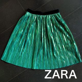 ザラキッズ(ZARA KIDS)のザラ ラメプリーツスカート 【3回使用／美品】110cm(スカート)