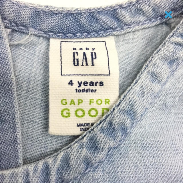 babyGAP(ベビーギャップ)のbabygap☆新品☆105☆デニムワンピース キッズ/ベビー/マタニティのキッズ服女の子用(90cm~)(ワンピース)の商品写真