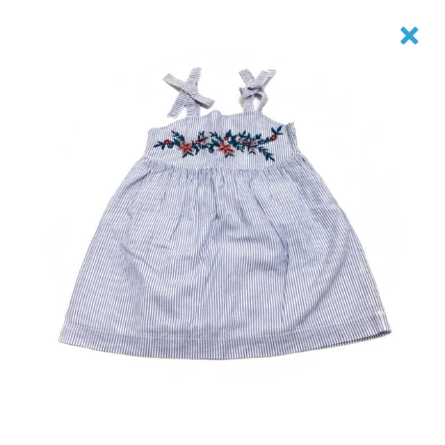 babyGAP(ベビーギャップ)のbabygap☆新品☆95☆ワンピース・ストライプ刺繍 キッズ/ベビー/マタニティのキッズ服女の子用(90cm~)(ワンピース)の商品写真